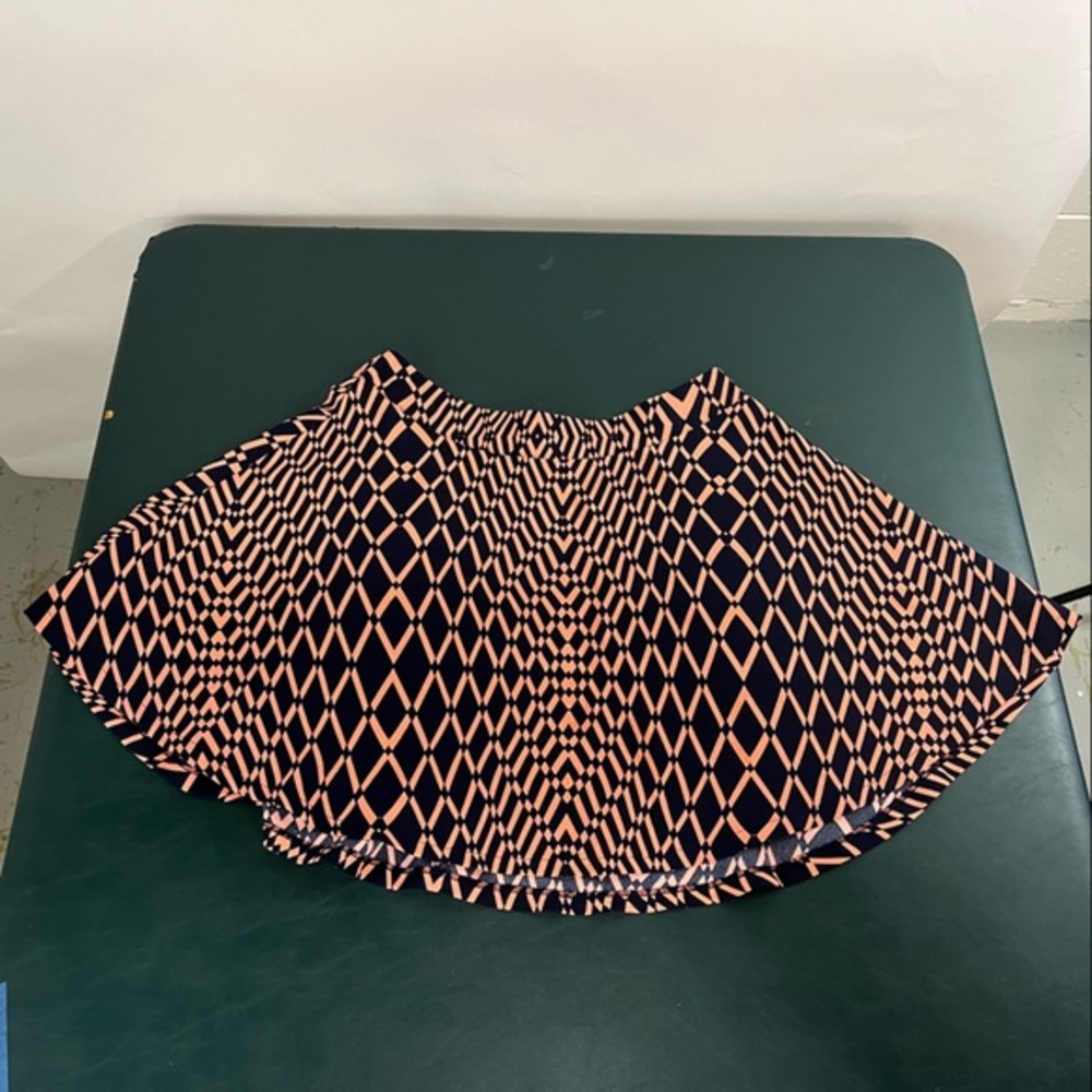 Blu Pepper Women Blue And Orange Casual Skirt L (396)